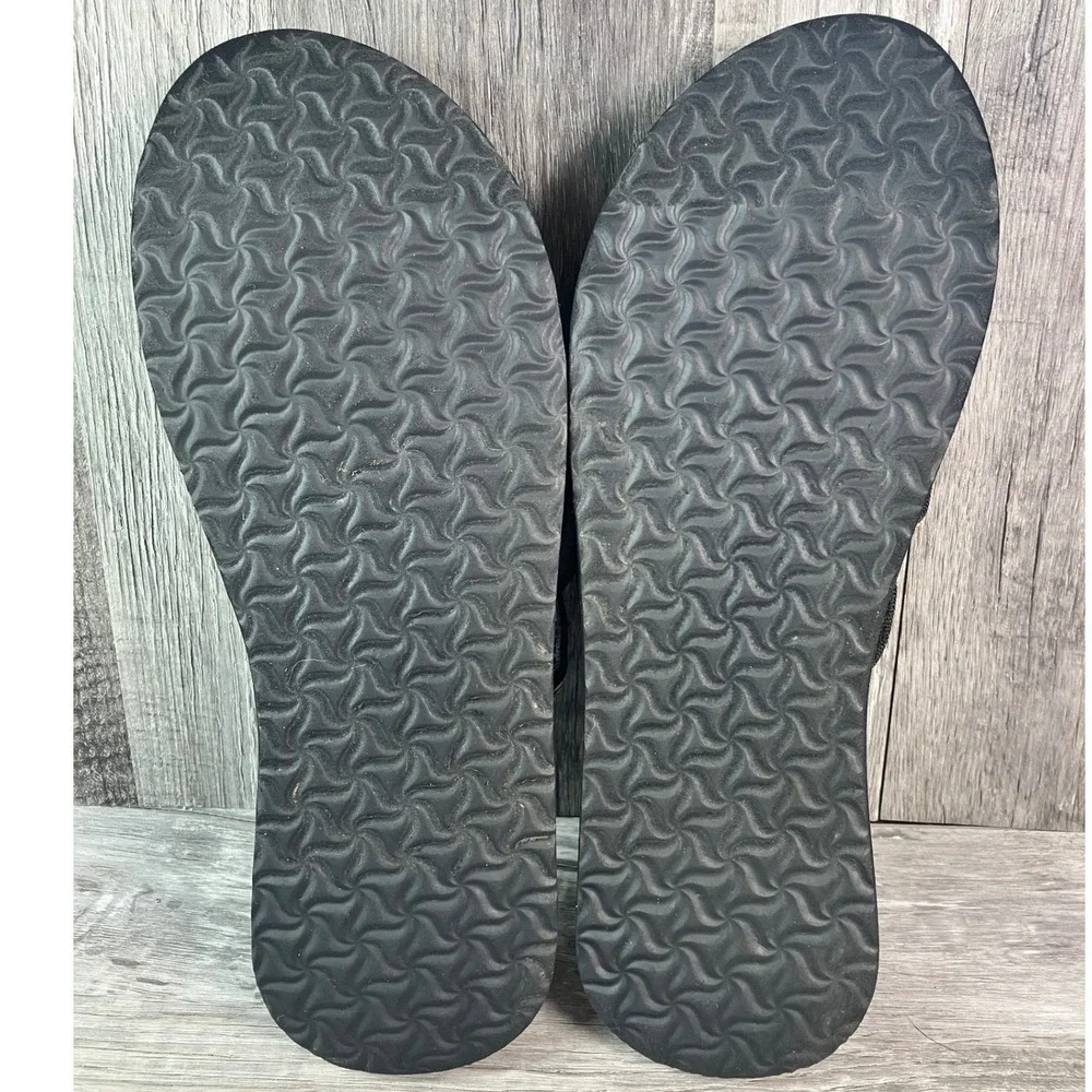 Teva Olowahu Black Multi Strap Flip Flop Sandals Womens 9 Boho 6840